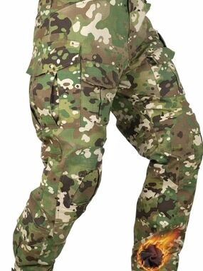 Tactical Camo Cargo Pants - Green Multi